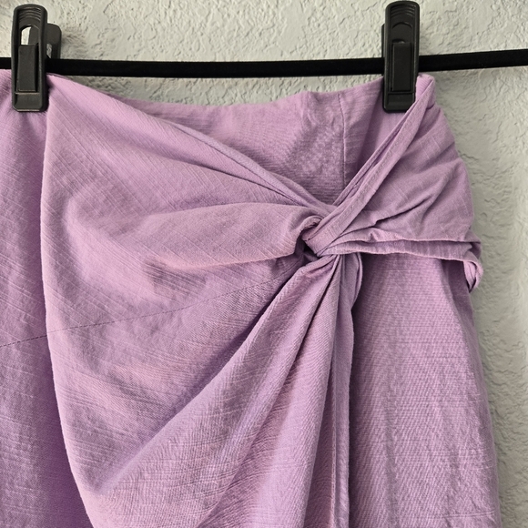 Showpo 6 Knot Front Midi Skirt in Lilac - Picture 3 of 8